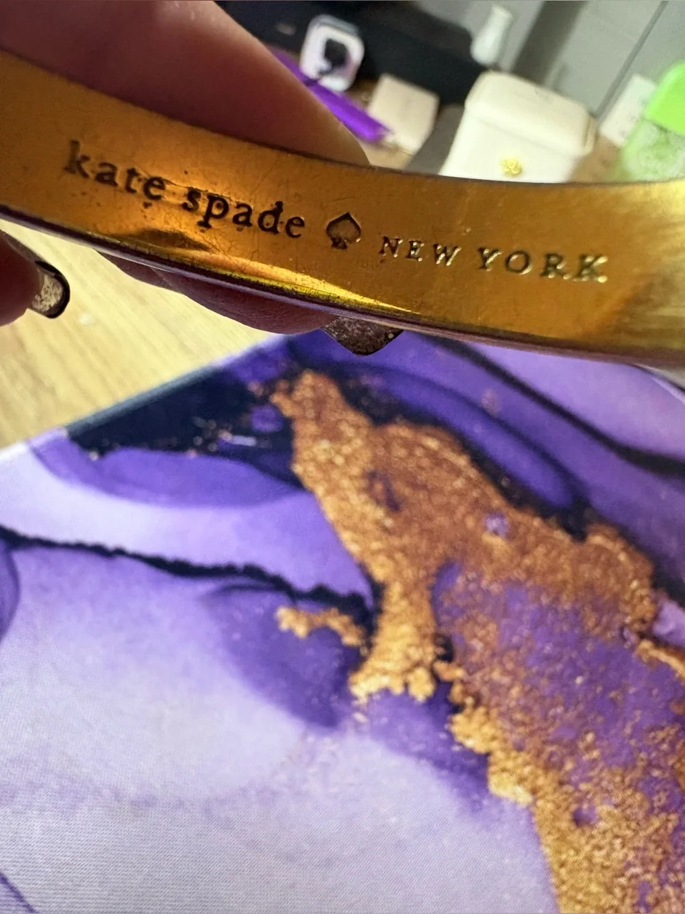 kate spade Gold Tone Logo Bangle Set - Picture 5 of 7